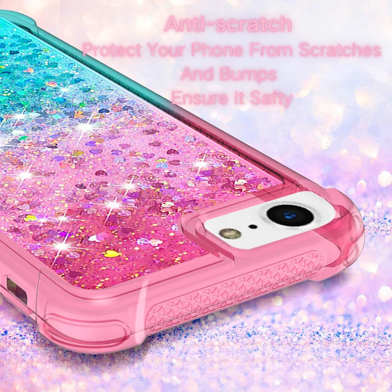 Apple iPhone 15/Plus/Pro/Pro Max Glitter Bling Floating Liquid Shockproof Silicone BlingBling Series Case - Image 5