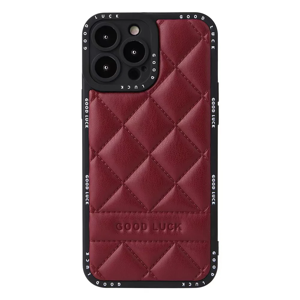 Apple iPhone 15/Pro/Pro Max/Plus Diamond Pattern Full-Body Shockproof Leather case - Image 12