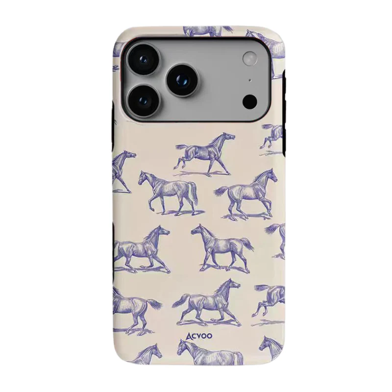 Apple iPhone 15/Pro/Pro Max/Plus - Retro Mustang Creative Shockproof Phone Case - Image 2