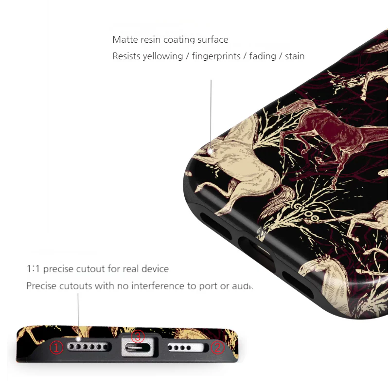 Apple iPhone 15/Pro/Pro Max/Plus - Retro Mustang Creative Shockproof Phone Case - Image 8