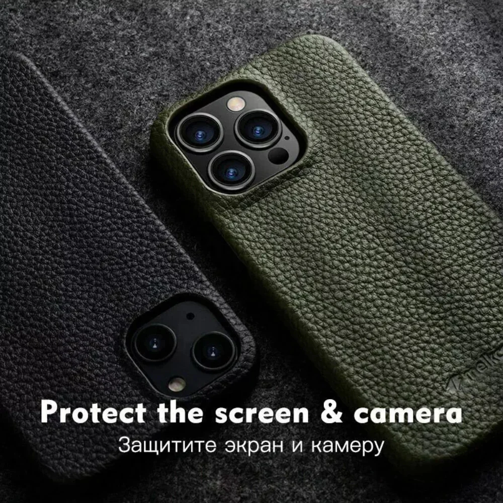 Apple iPhone 15/Plus/Pro/Max - Melkco Business Drop Proof Cowhide + PC Genuine Leather Series Case - Image 11