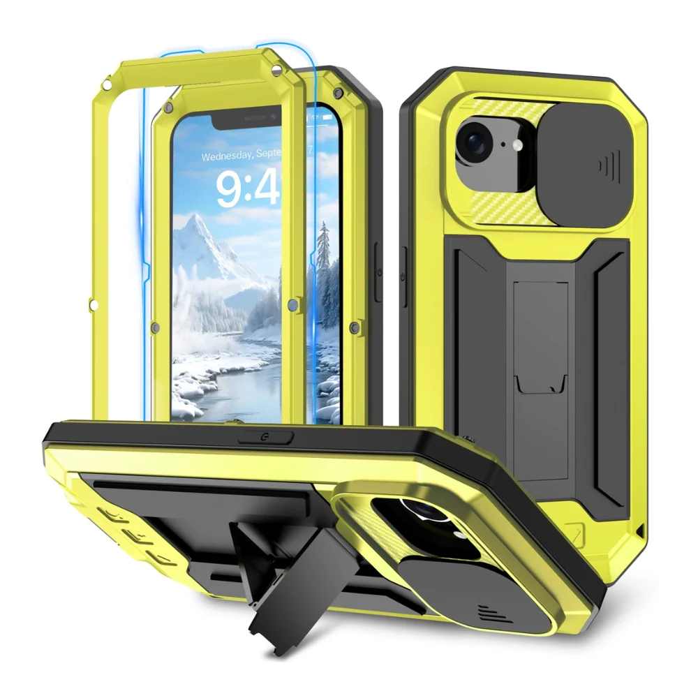 Apple iPhone 16e & 17e - R-JUST Sliding Camera IP54 Life Waterproof Holder Phone Case - Image 4