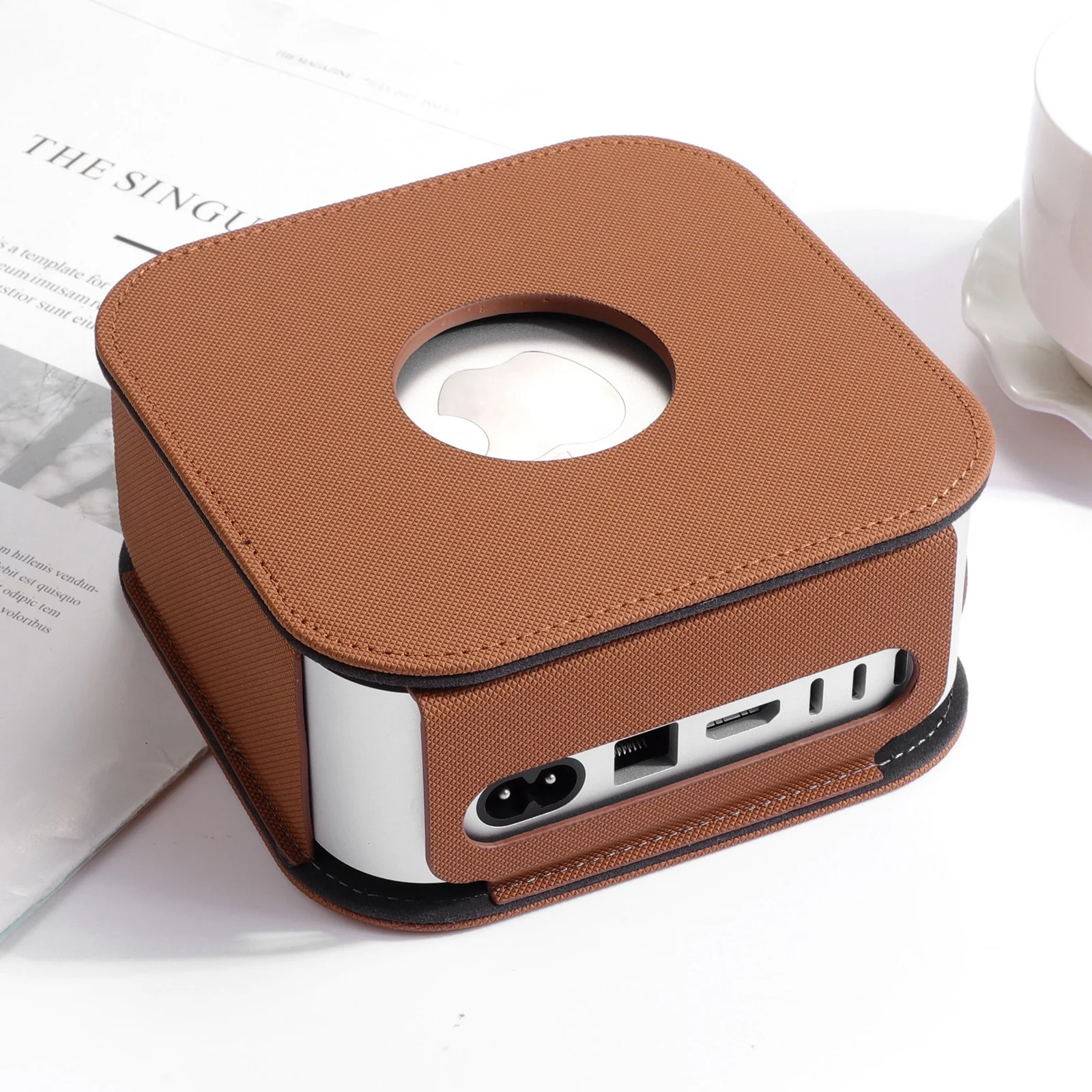 Apple Mac Mini M4 / M4 Pro 2024 Desktop Computer PU Leather Protective Case - Image 6