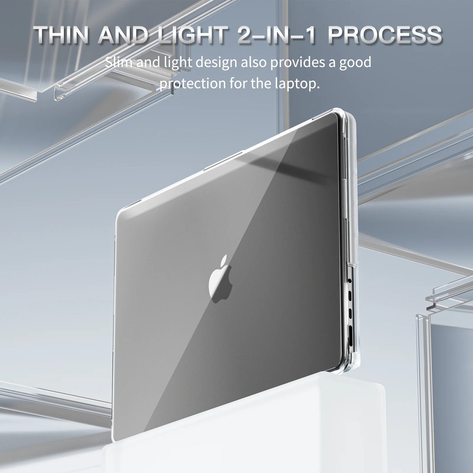 MacBook Air 13.6" 2025 (A3240) M4 - Slim PC + TPU Scratch-Resistant Laptop Case - Image 5