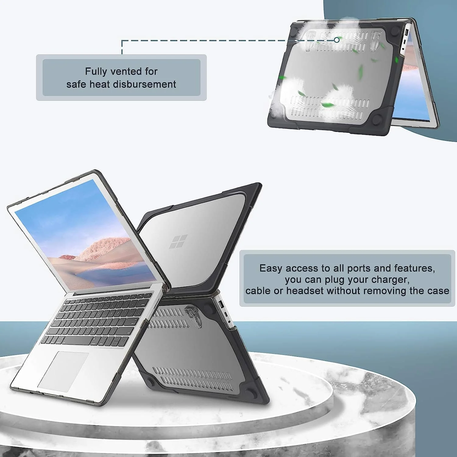 Apple Macbook Air 15.3" M5 2026 (A3448) Shockproof Heavy Duty Tough Case Cover - Image 6