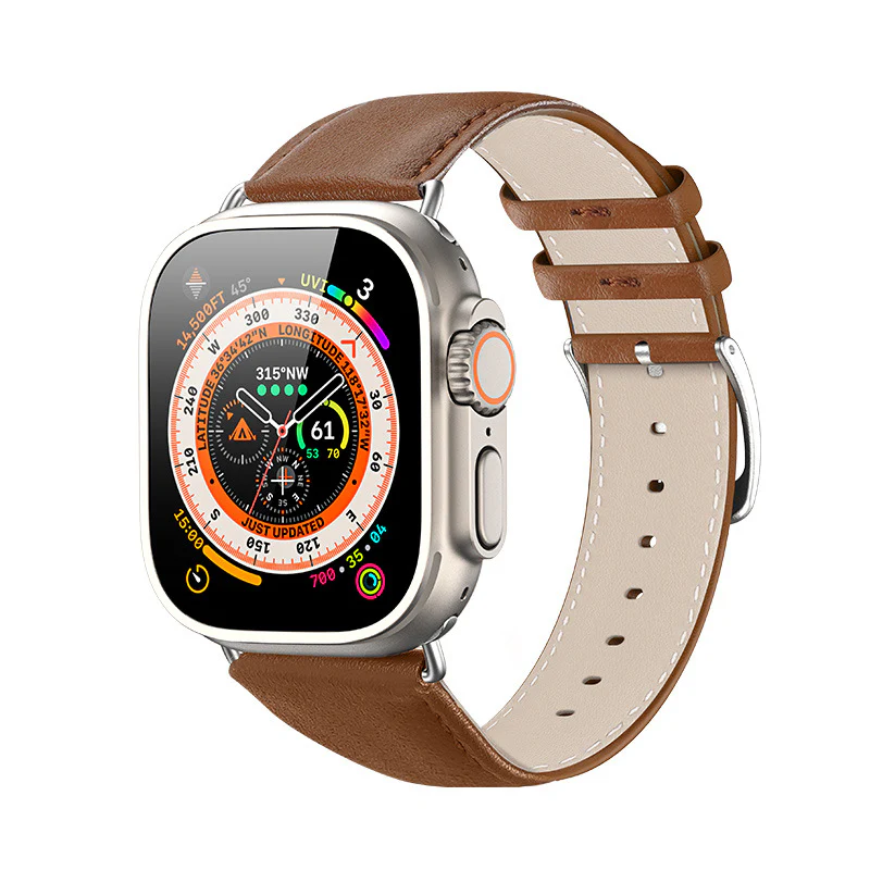 Apple Watch Series 1/2/3/4/5/6/SE/7/8/9/10 Business Premium Waterproof Leather Watch Strap Band - Image 12