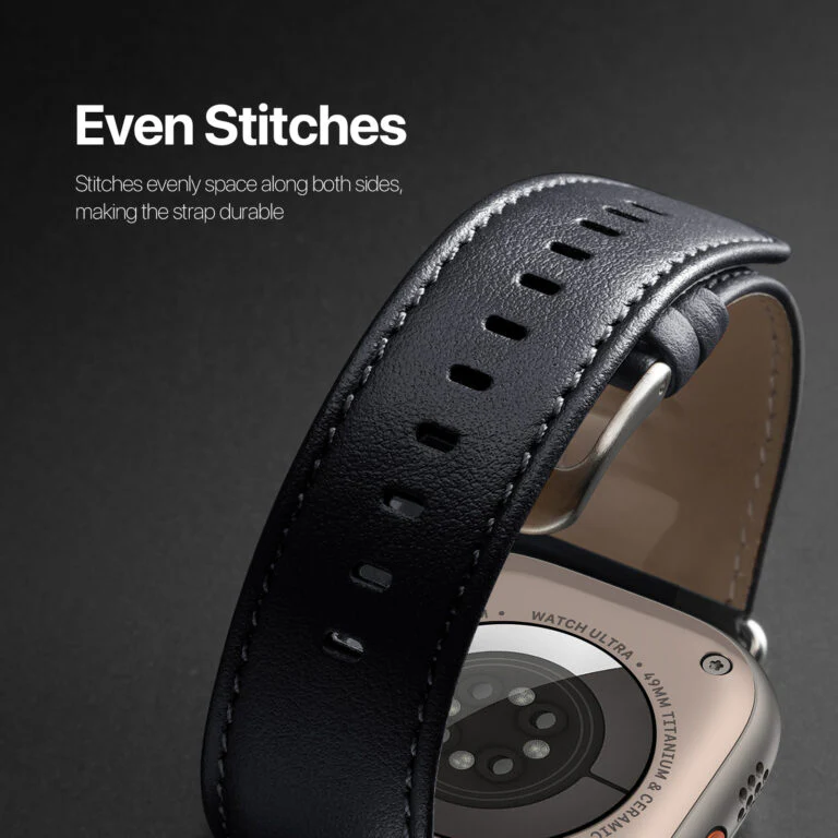 Apple Watch Series 1/2/3/4/5/6/SE/7/8/9/10 Business Premium Waterproof Leather Watch Strap Band - Image 5