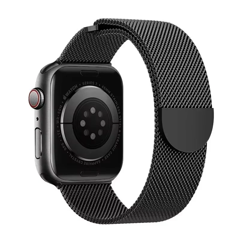 Apple Watch Series 1/2/3/4/5/6/SE/7/8/9/10/Ultra - Metal Clasp Magnetic Round Head Watch Band - Image 3