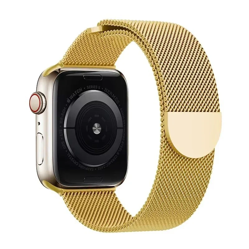 Apple Watch Series 1/2/3/4/5/6/SE/7/8/9/10/Ultra - Metal Clasp Magnetic Round Head Watch Band - Image 4