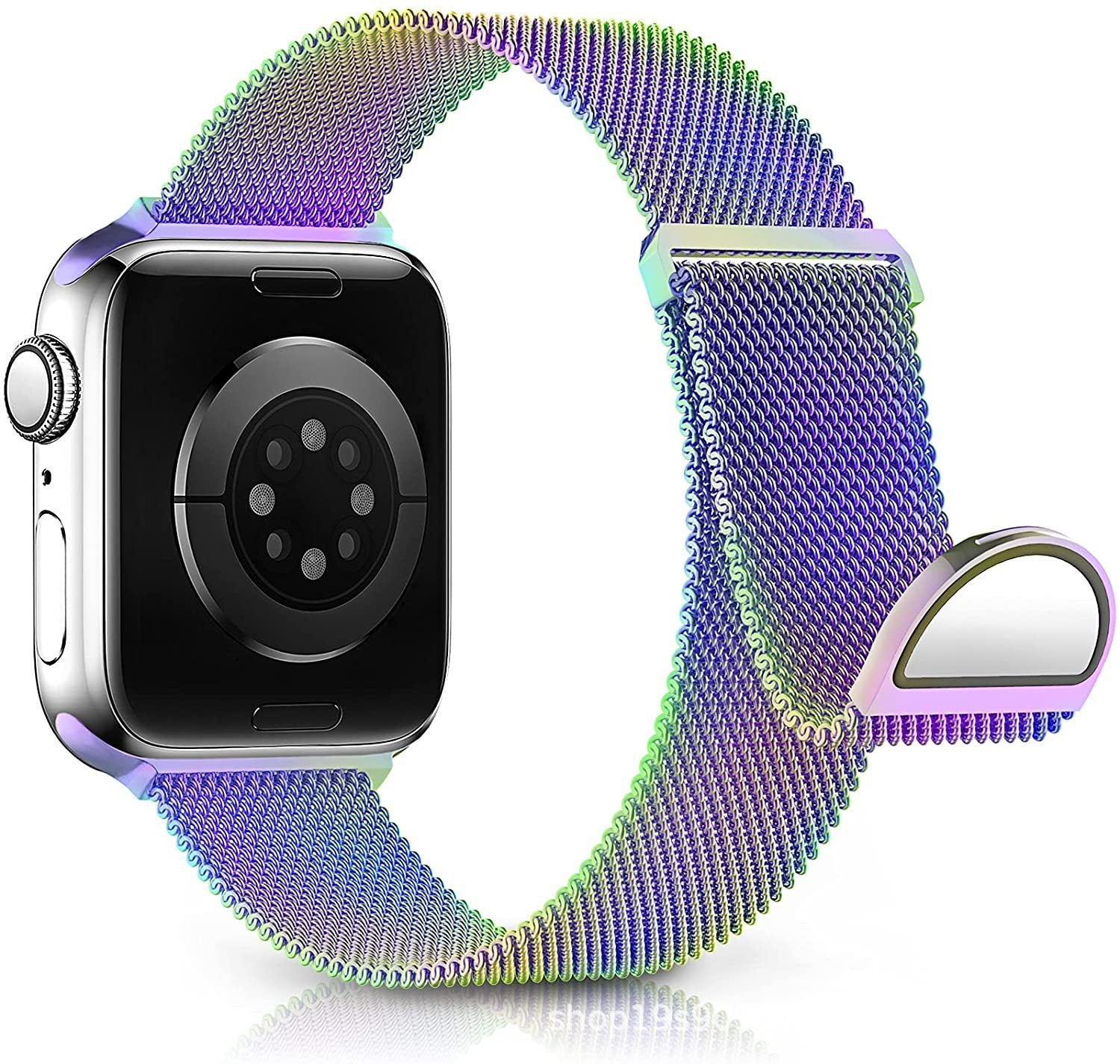 Apple Watch Series 1/2/3/4/5/6/SE/7/8/9/10/Ultra - Metal Clasp Magnetic Round Head Watch Band - Image 7