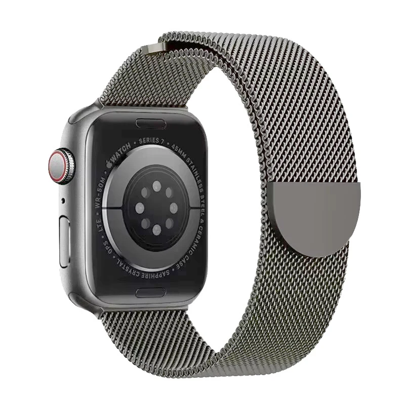 Apple Watch Series 1/2/3/4/5/6/SE/7/8/9/10/Ultra - Metal Clasp Magnetic Round Head Watch Band - Image 8