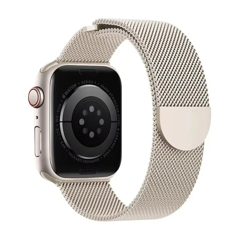 Apple Watch Series 1/2/3/4/5/6/SE/7/8/9/10/Ultra - Metal Clasp Magnetic Round Head Watch Band - Image 9