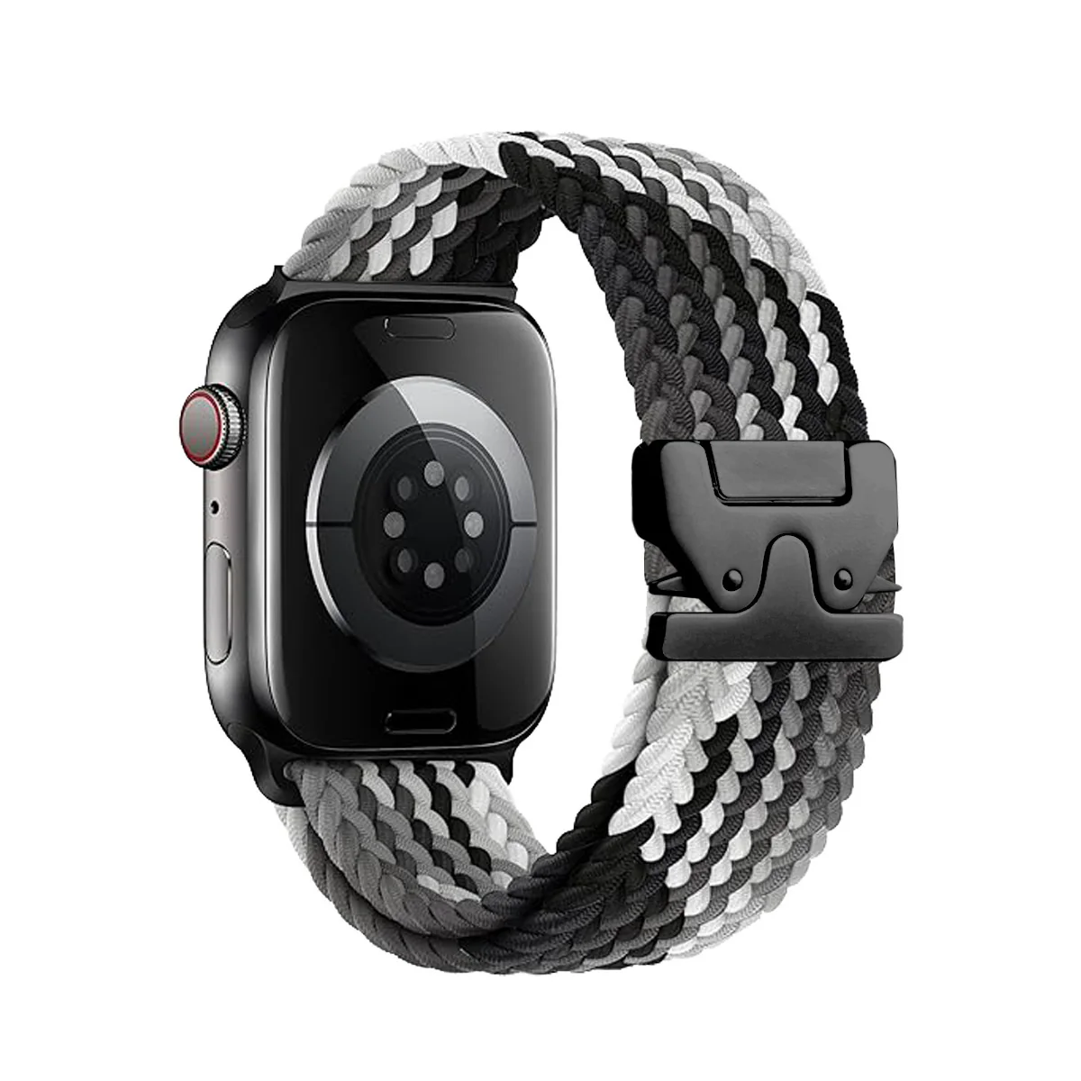 Apple Watch Series 1/2/3/4/5/6/SE/7/8/9/10/Ultra - Parachute Buckle Nylon Braided Loop Watch Band - Image 12