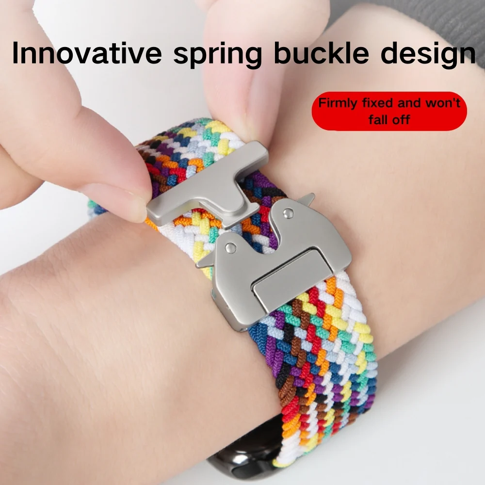 Apple Watch Series 1/2/3/4/5/6/SE/7/8/9/10/Ultra - Parachute Buckle Nylon Braided Loop Watch Band - Image 14