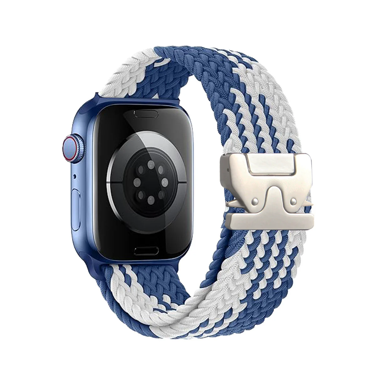 Apple Watch Series 1/2/3/4/5/6/SE/7/8/9/10/Ultra - Parachute Buckle Nylon Braided Loop Watch Band - Image 4