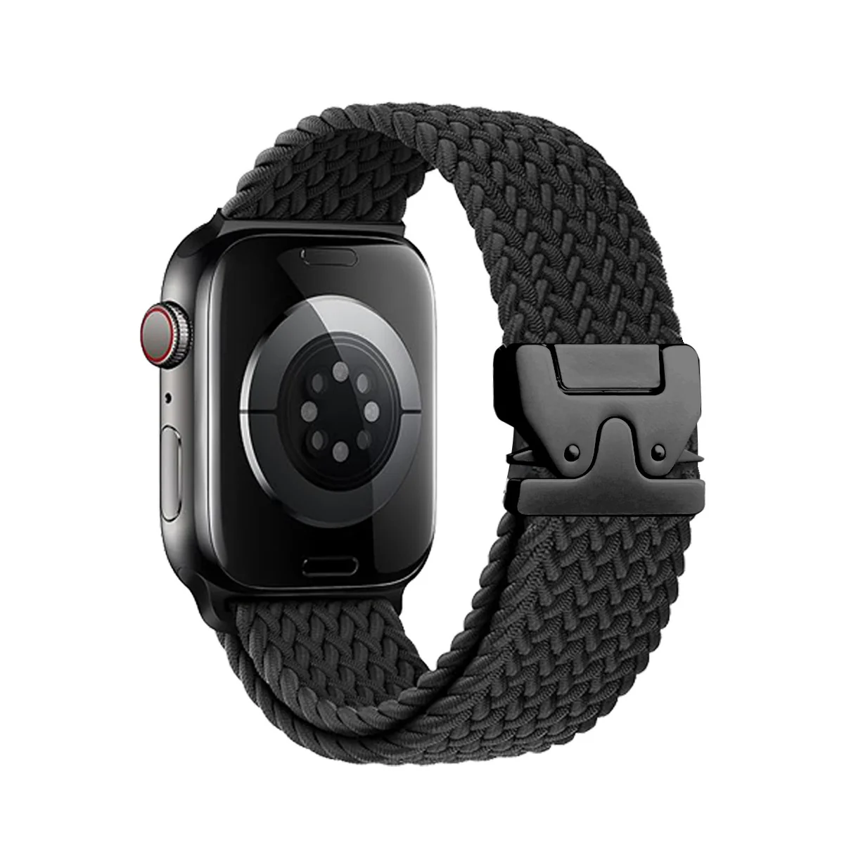 Apple Watch Series 1/2/3/4/5/6/SE/7/8/9/10/Ultra - Parachute Buckle Nylon Braided Loop Watch Band - Image 6