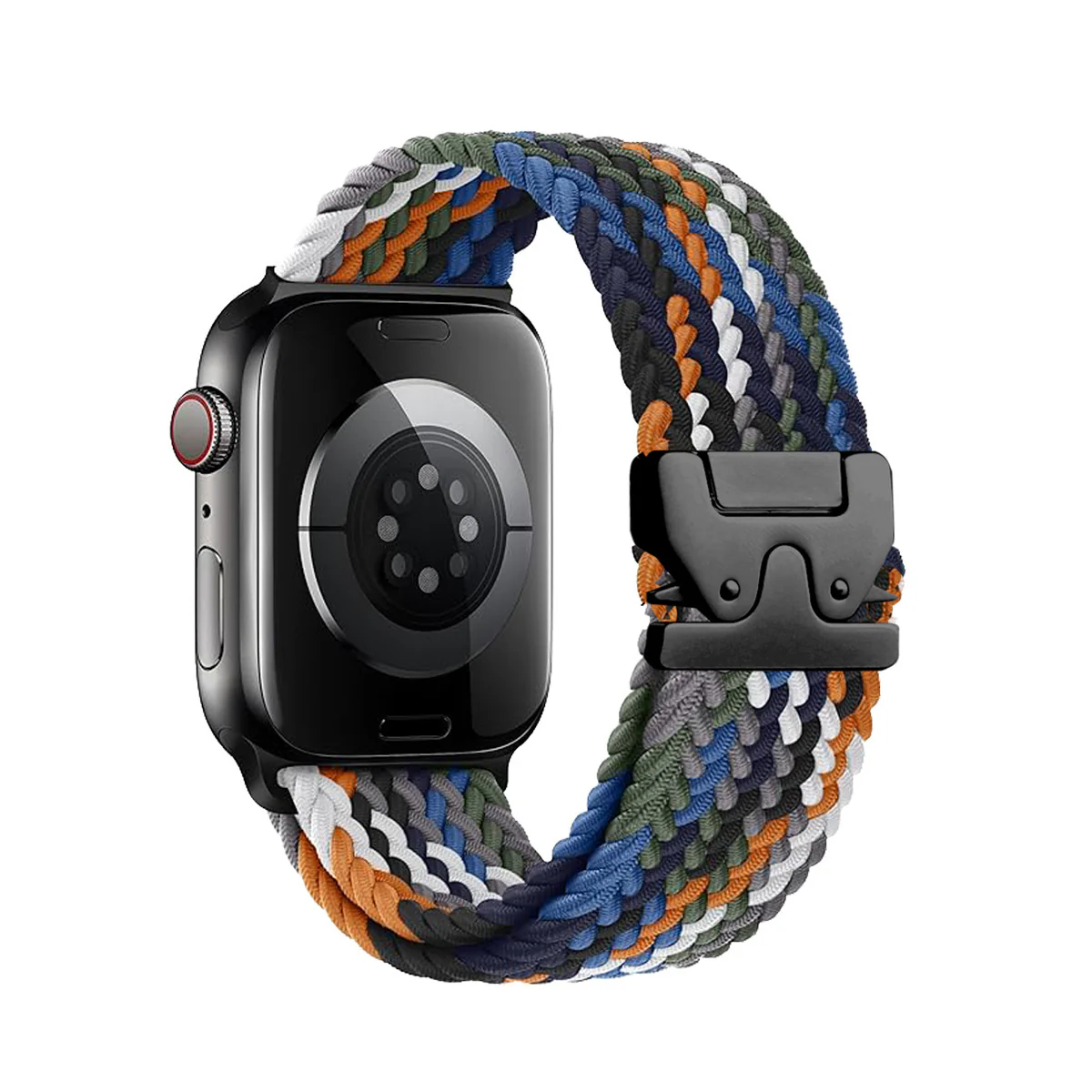 Apple Watch Series 1/2/3/4/5/6/SE/7/8/9/10/Ultra - Parachute Buckle Nylon Braided Loop Watch Band - Image 9