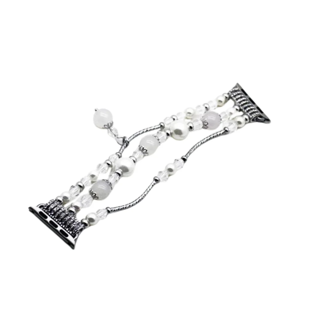 Apple Watch Series 1/2/3/4/5/6/SE/7 Gen - Fashion Agate Beaded Watch Band Chain - Image 4