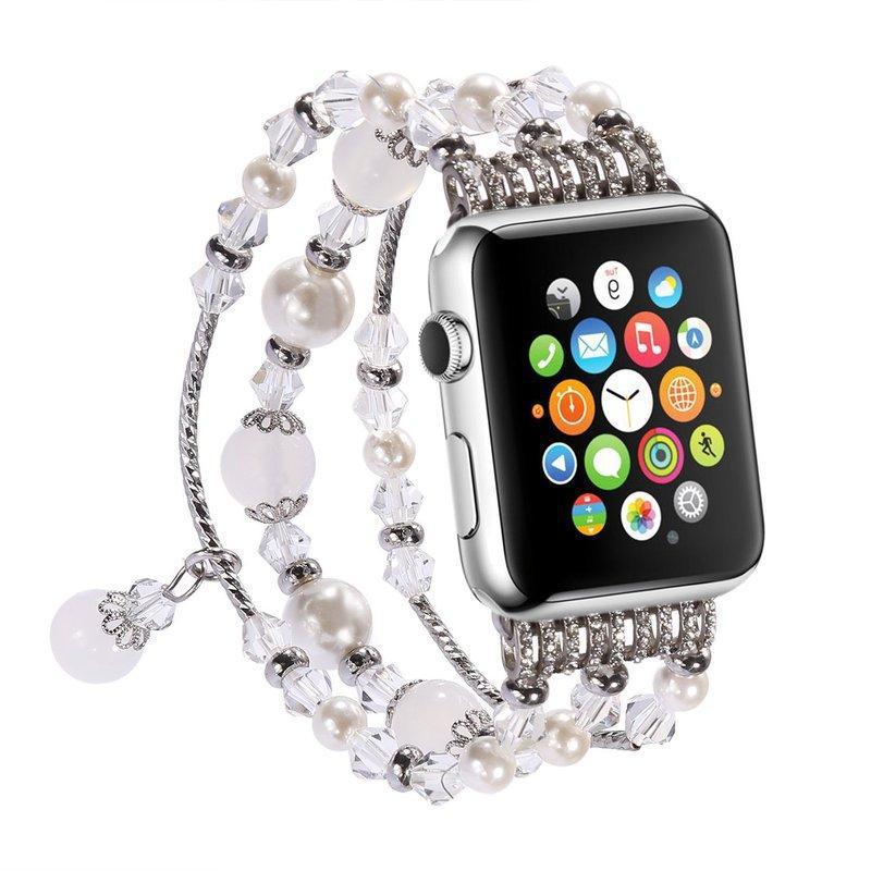 Apple Watch Series 1/2/3/4/5/6/SE/7 Gen - Fashion Agate Beaded Watch Band Chain - Image 6