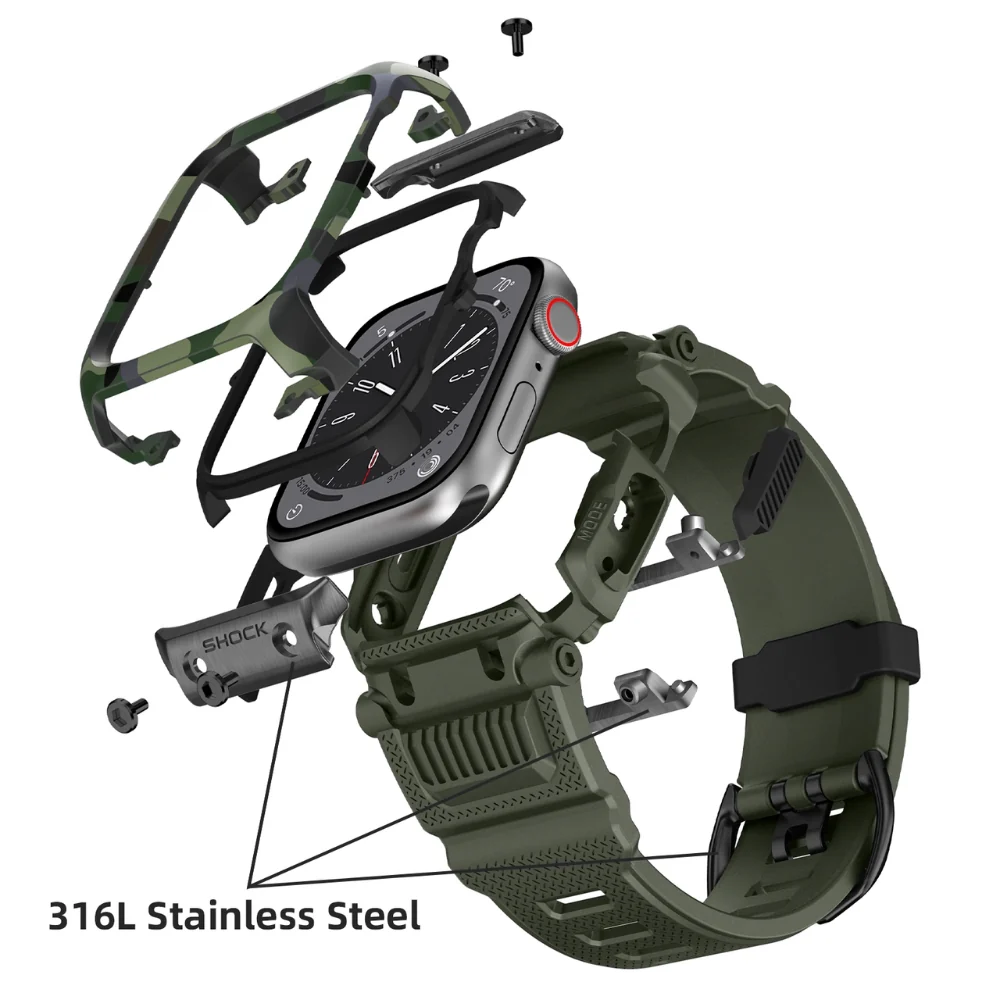 Apple Watch Series 1/2/3 42mm - One-piece Stylish Interstellar-style Silicone Watch Band - Image 5