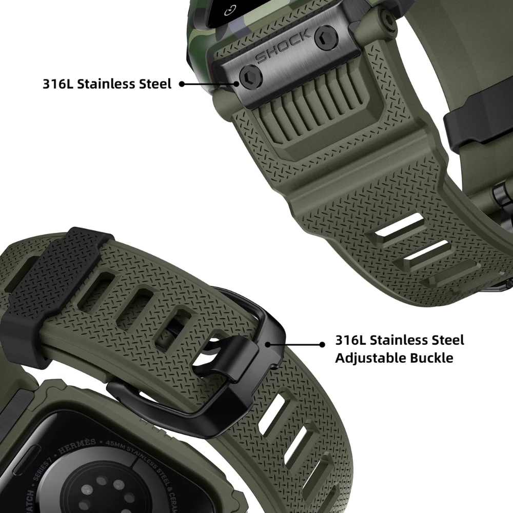 Apple Watch Series 1/2/3 42mm - One-piece Stylish Interstellar-style Silicone Watch Band - Image 6