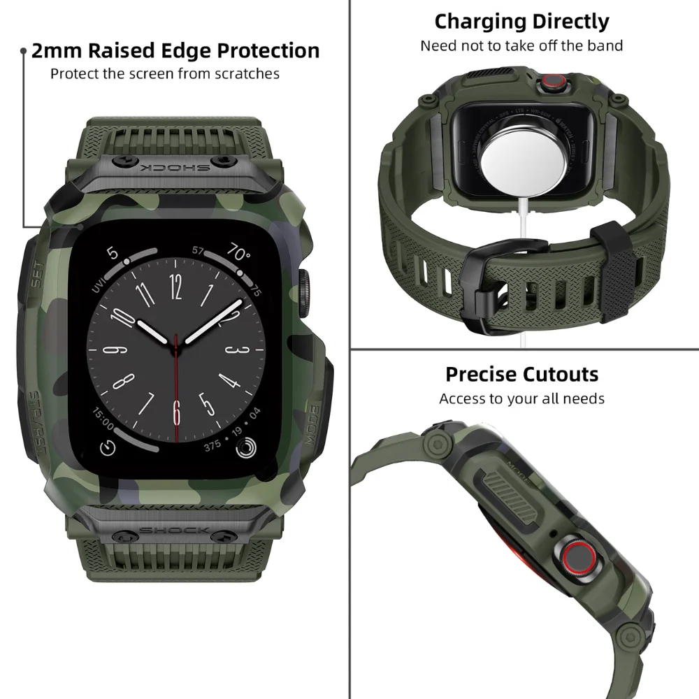 Apple Watch Series 1/2/3 42mm - One-piece Stylish Interstellar-style Silicone Watch Band - Image 7