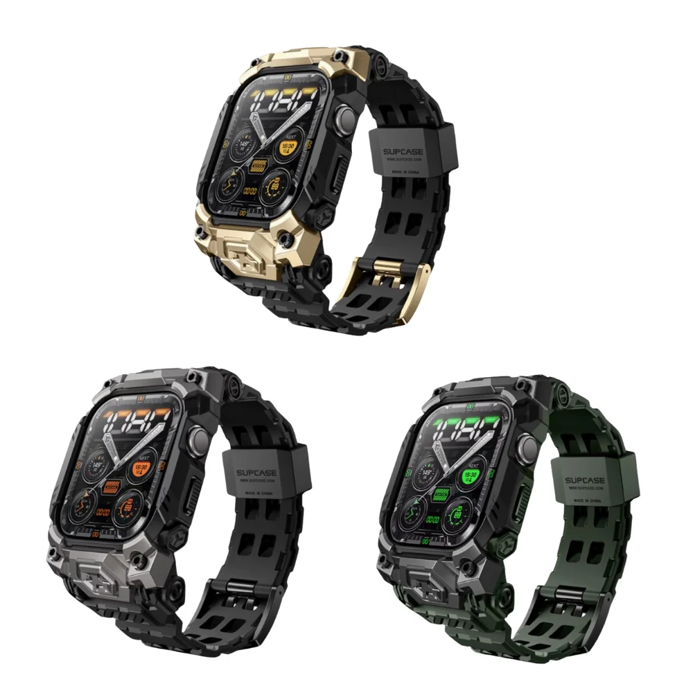 Apple Watch Series 10 46mm - SUPCASE Two-in-One Metal Case with Sports Sweat-proof Silicone Anti-fall Watch Band - Image 2