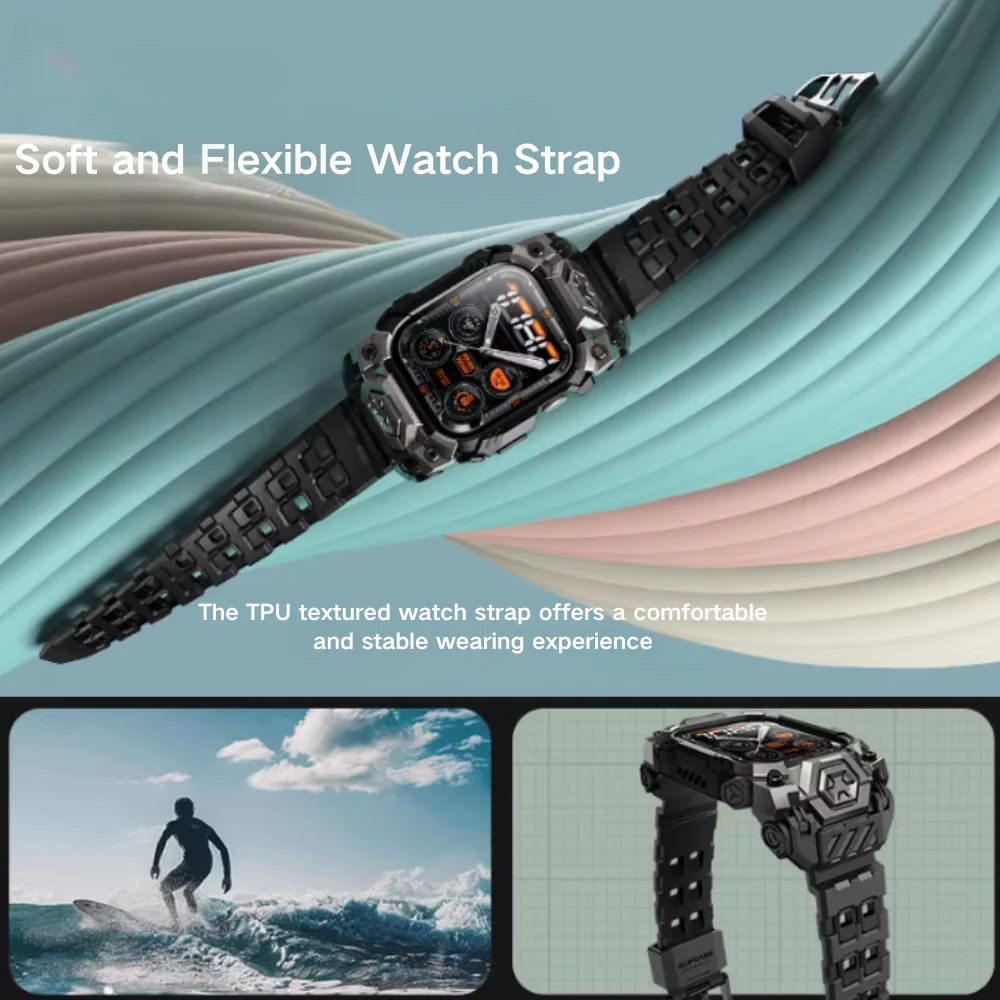 Apple Watch Series 10 46mm - SUPCASE Two-in-One Metal Case with Sports Sweat-proof Silicone Anti-fall Watch Band - Image 7