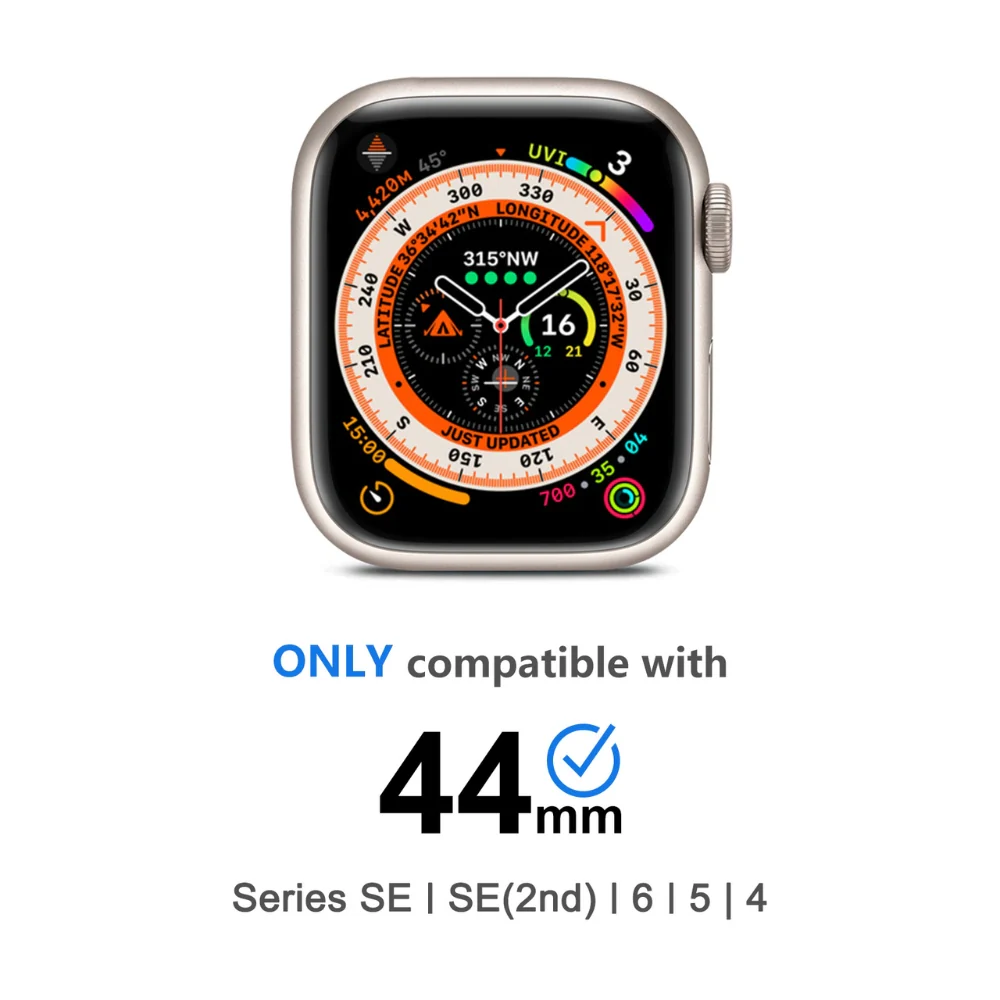 Apple Watch Series 4/5/6/SE/7/8/9 44mm/45mm - Colorful Beaded Patchwork Leather Watch Strap Band - Image 13