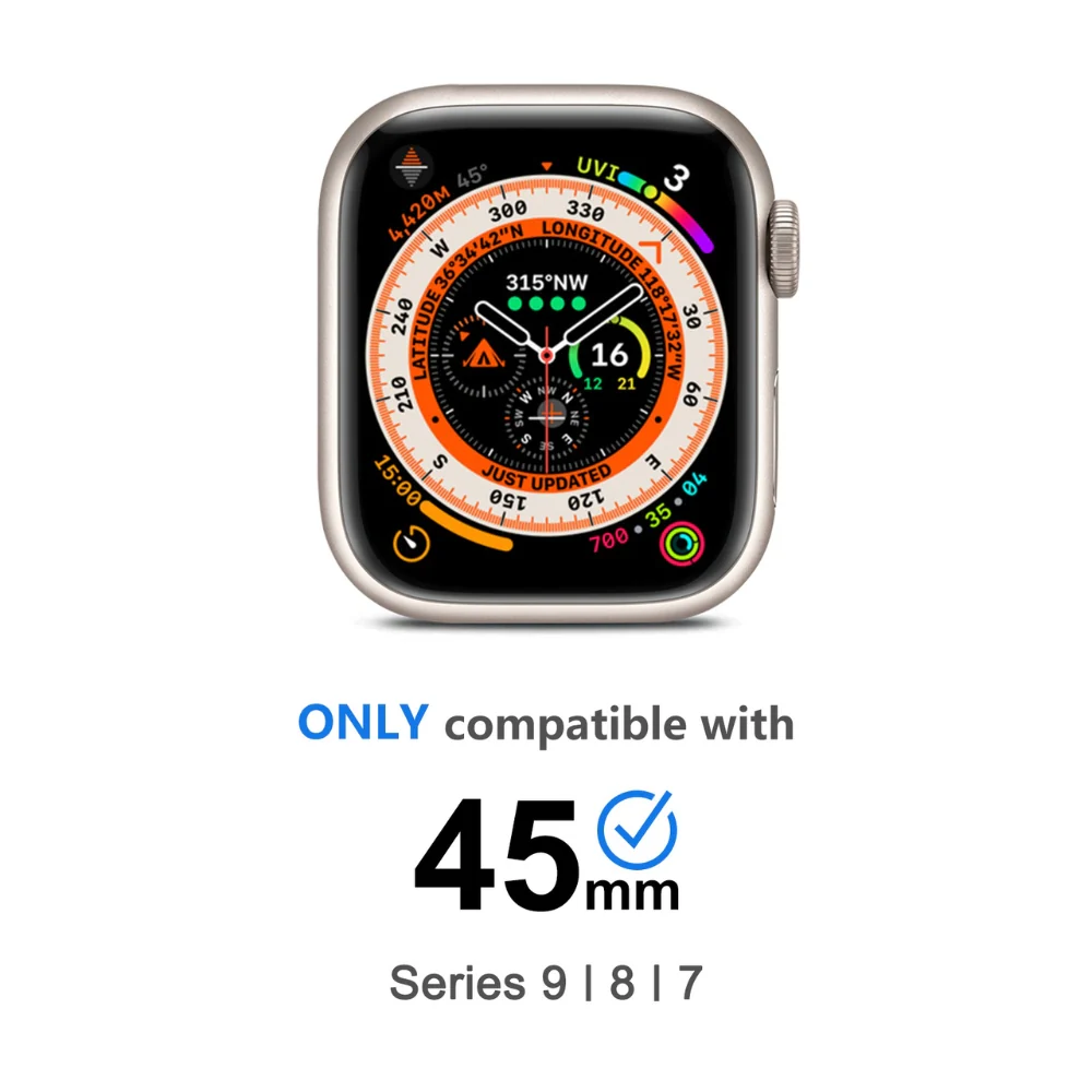 Apple Watch Series 4/5/6/SE/7/8/9 44mm/45mm - Colorful Beaded Patchwork Leather Watch Strap Band - Image 14