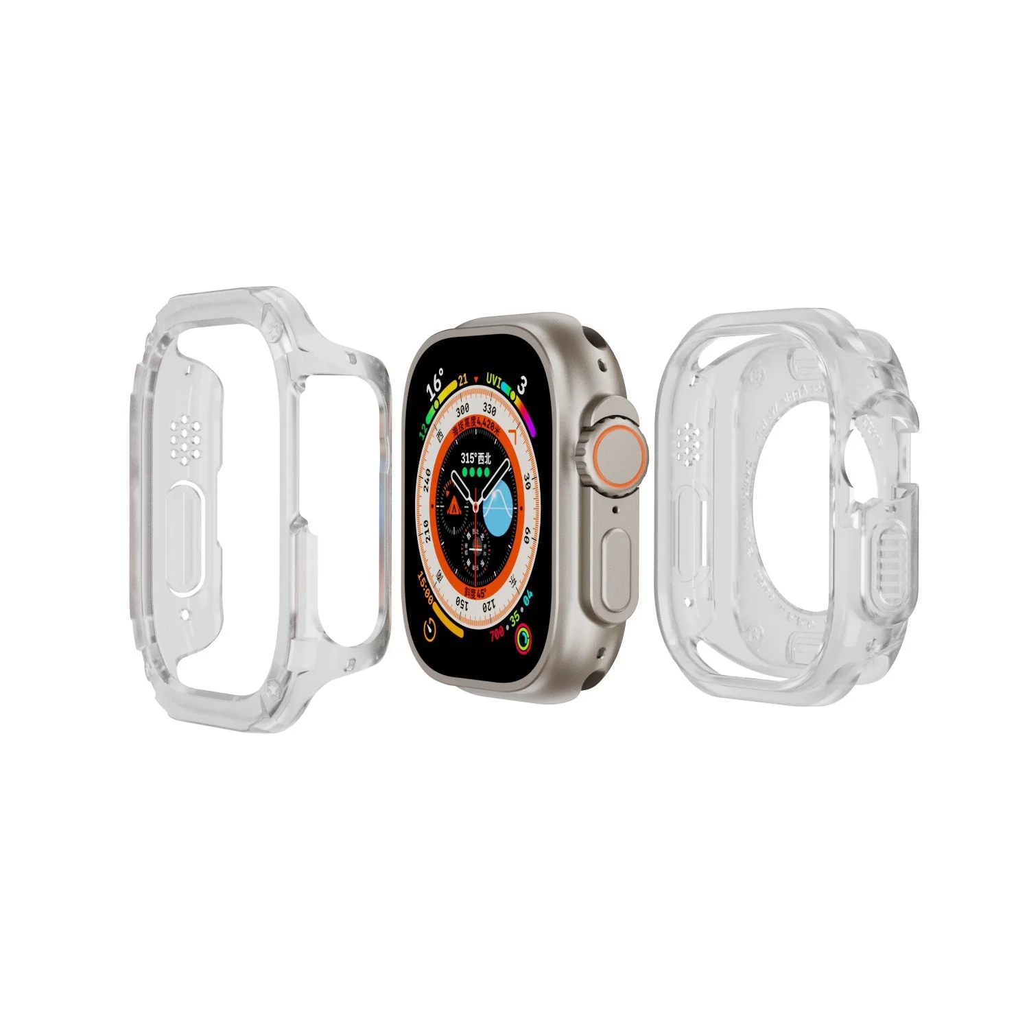 Apple Watch Series 7/8/9/10/Ultra - Metal Armor Hollow-out Heavy Duty Series Case - Image 6