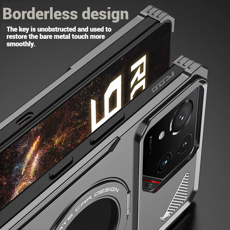 ASUS ROG Phone 8 & Pro - 360 Degree Frameless Metal Heat Dissipation Snap-on Case - Image 5