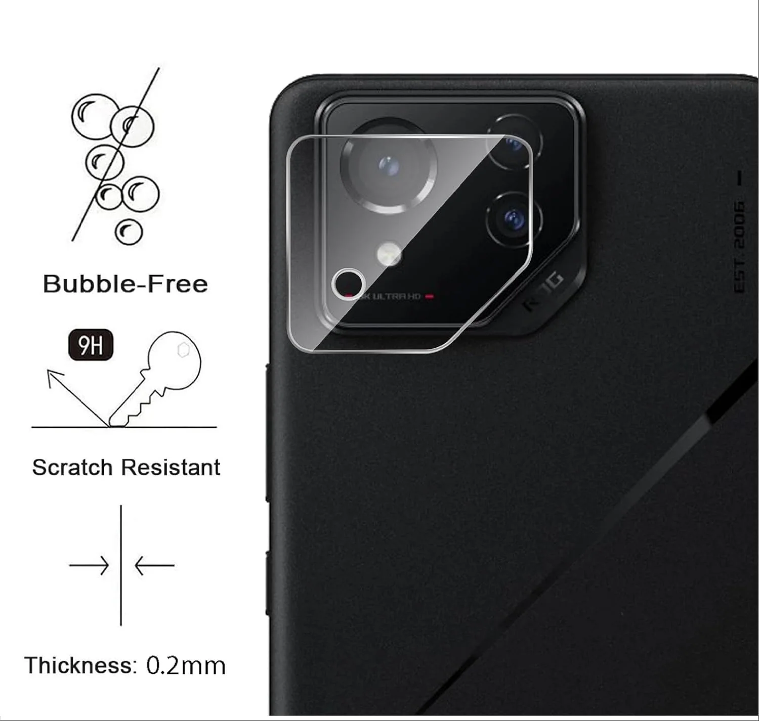 Asus ROG Phone 9 & Pro Back Rear Camera Lens Film Glass Protector - Image 2