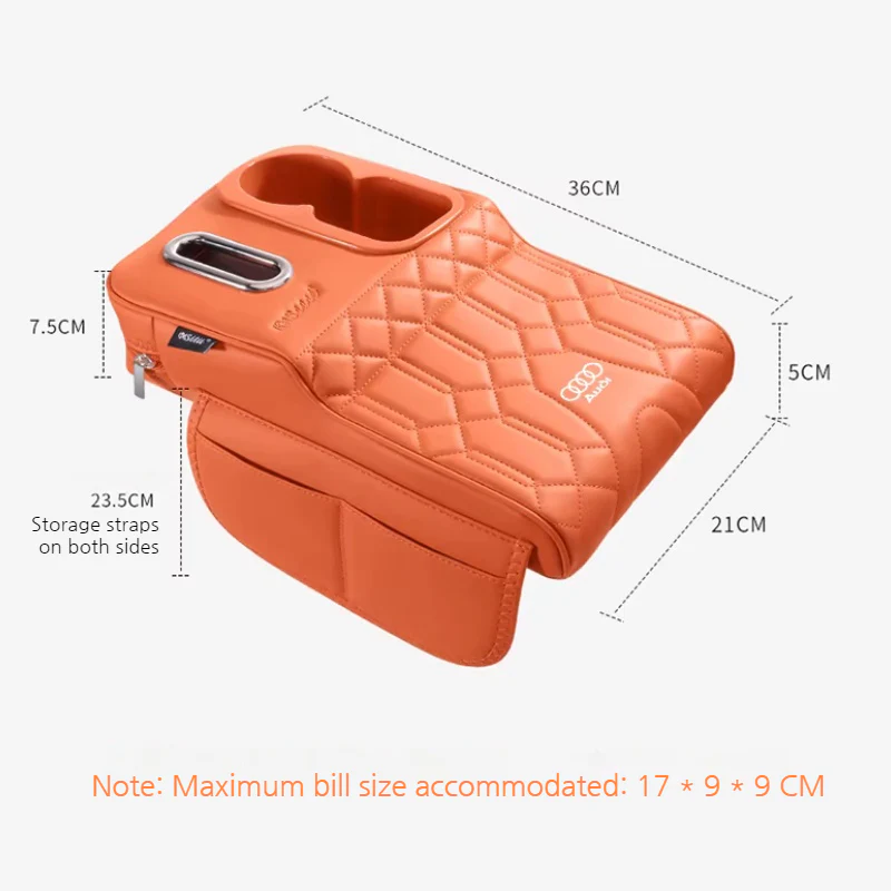 Audi Car Multi-Functional Leather Armrest Box Heightening Pad for A4L, A6L, A3, A5, A7, Q5L, Q3, Q6, Q7 - Image 13