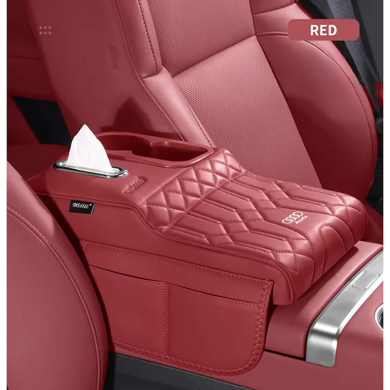 Audi Car Multi-Functional Leather Armrest Box Heightening Pad for A4L, A6L, A3, A5, A7, Q5L, Q3, Q6, Q7 - Image 17