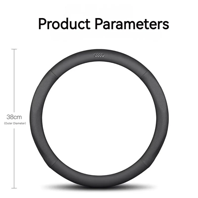 Audi Genuine Cowhide Leather Steering Wheel Cover For Q5L, A4L, A3, A6L, Q3, Q2L, A5, Q7, A7, Q8, S3 - Image 4
