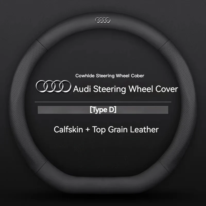 Audi Genuine Cowhide Leather Steering Wheel Cover For Q5L, A4L, A3, A6L, Q3, Q2L, A5, Q7, A7, Q8, S3 - Image 6