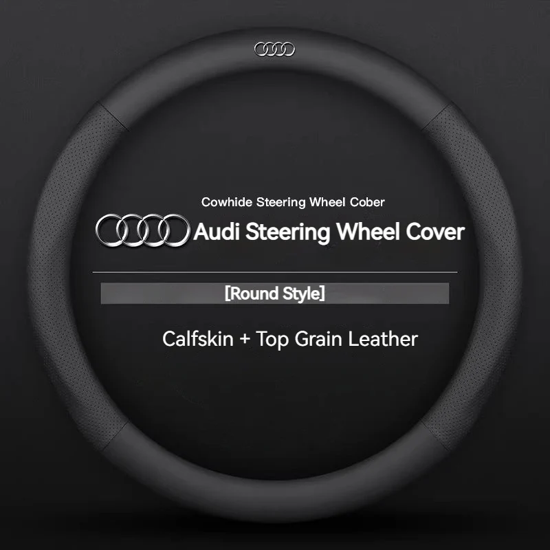 Audi Genuine Cowhide Leather Steering Wheel Cover For Q5L, A4L, A3, A6L, Q3, Q2L, A5, Q7, A7, Q8, S3 - Image 7