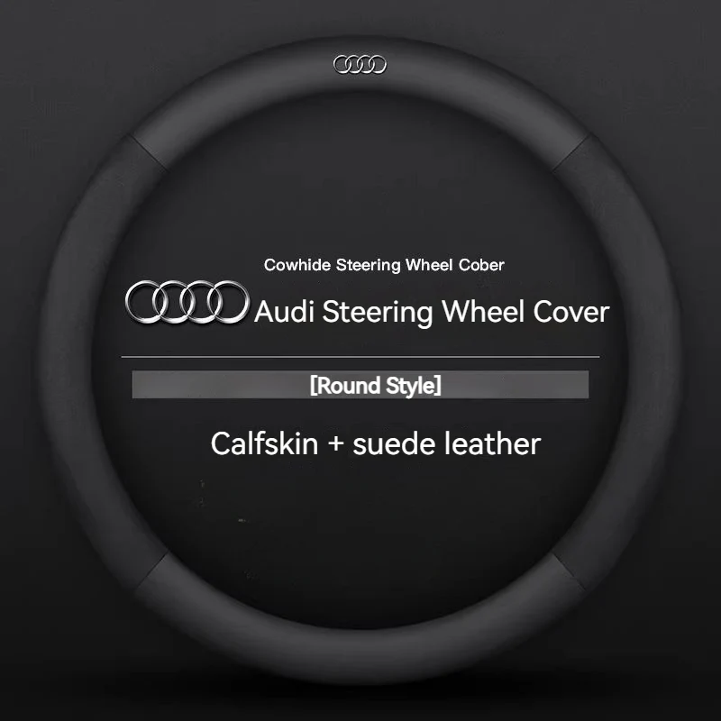 Audi Genuine Cowhide Leather Steering Wheel Cover For Q5L, A4L, A3, A6L, Q3, Q2L, A5, Q7, A7, Q8, S3 - Image 8