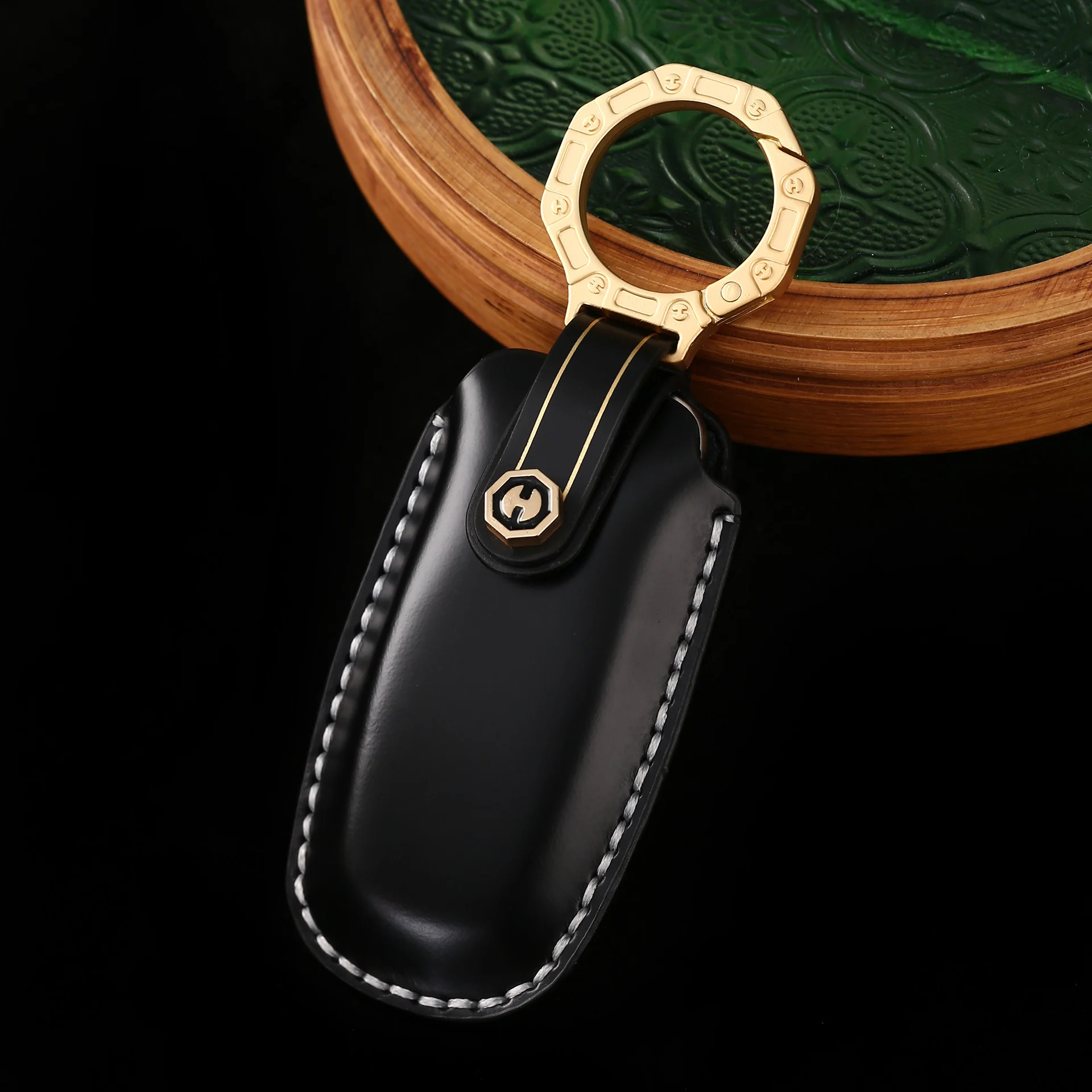Audi Genuine Leather Protection Car Key Fob Case Cover For A3, A6, A7, A8, Q7, Q8, E-Tron, S3, S6, S7, SQ7, SQ8, RS6, RS7, A6L - Image 5