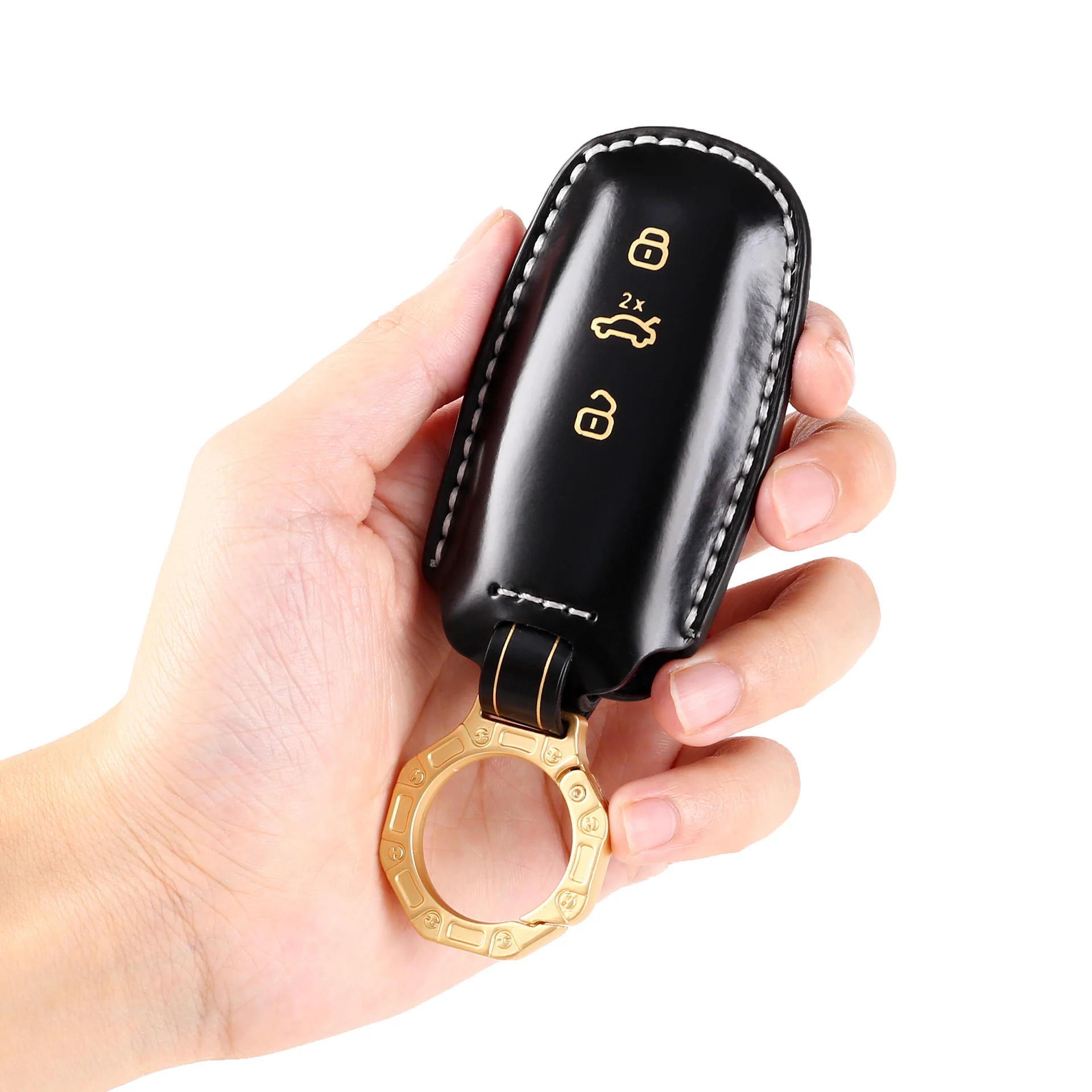 Audi Genuine Leather Protection Car Key Fob Case Cover For A3, A6, A7, A8, Q7, Q8, E-Tron, S3, S6, S7, SQ7, SQ8, RS6, RS7, A6L - Image 8