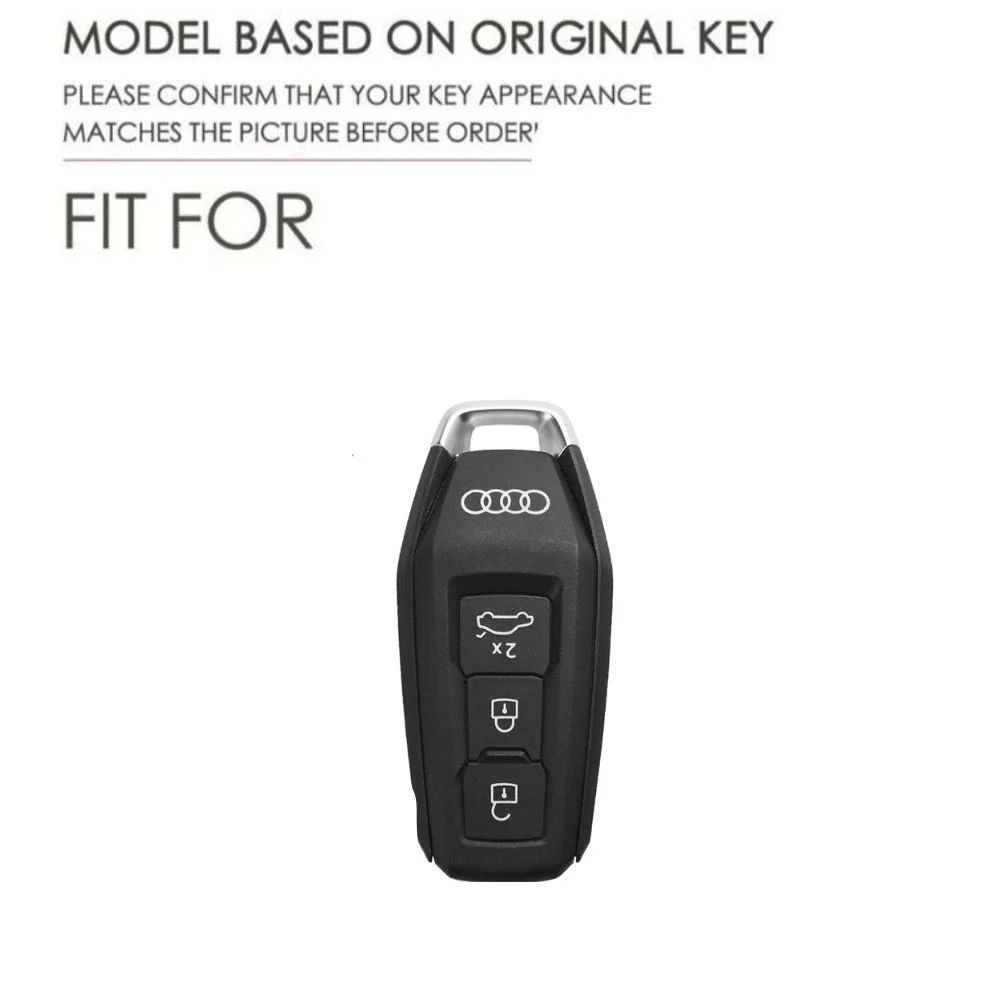 Audi Genuine Leather Protection Car Key Fob Case Cover For A5L 2025, Q6L e-tron 2025 - Image 2