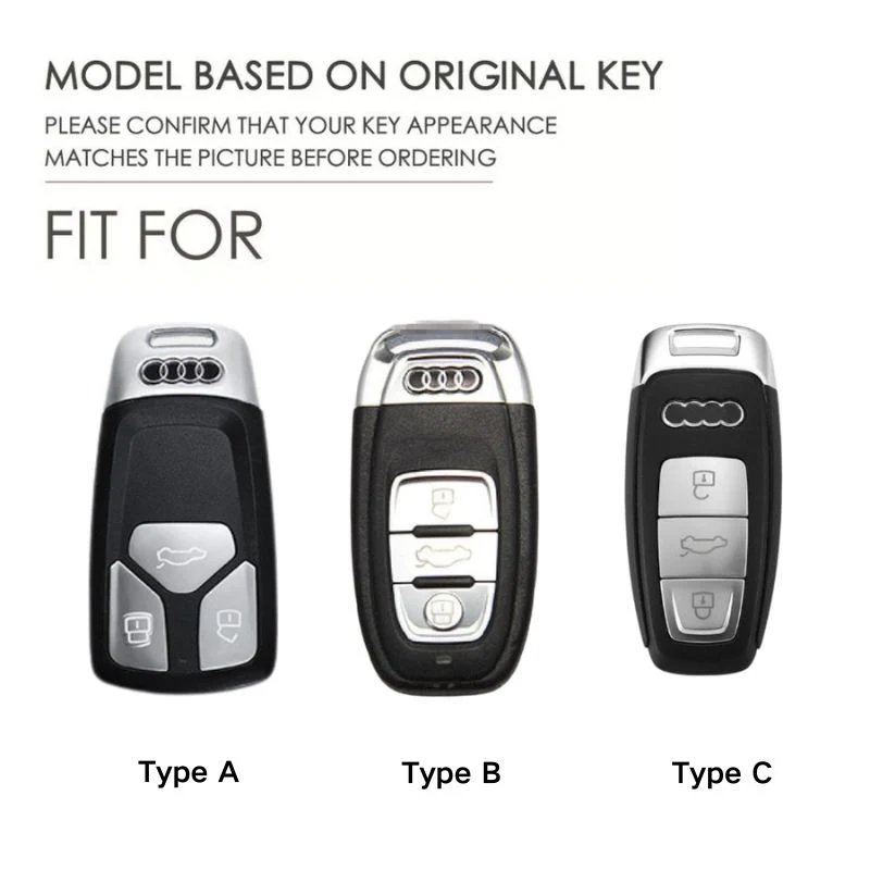 Audi Handcrafted Genuine Leather Car Key Fob Case Cover For A3, A4, A5, A6, A8, Q2, Q5, Q7, Q8, e-tron - Image 11