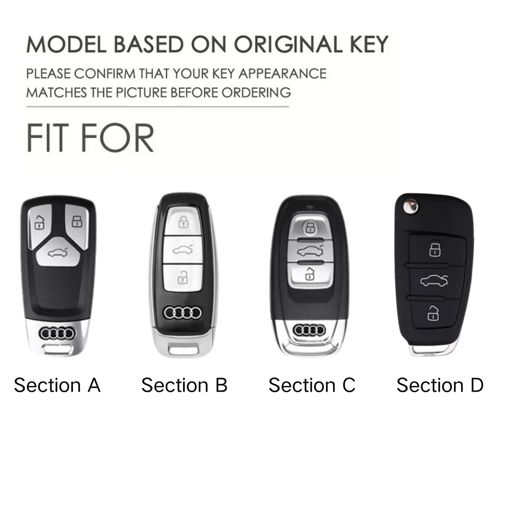Audi Stylish with Cool Shockproof Car Key Protective Fob Case Cover For A3, A4, A5, A6, Q2, Q3, Q5, Q7, Q8, e-tron - Image 11