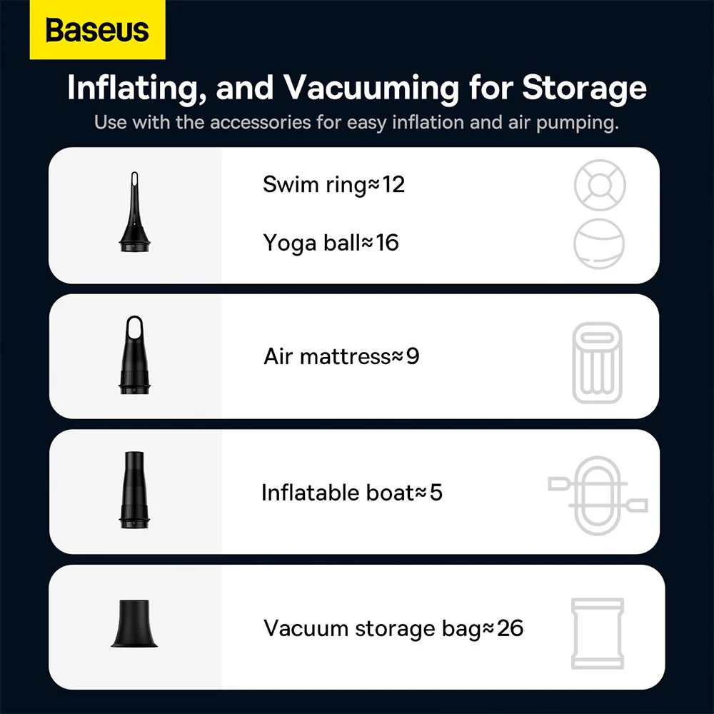 Baseus A3 Lite Car Vacuum Cleaner 100W 12000 Pa - Image 7