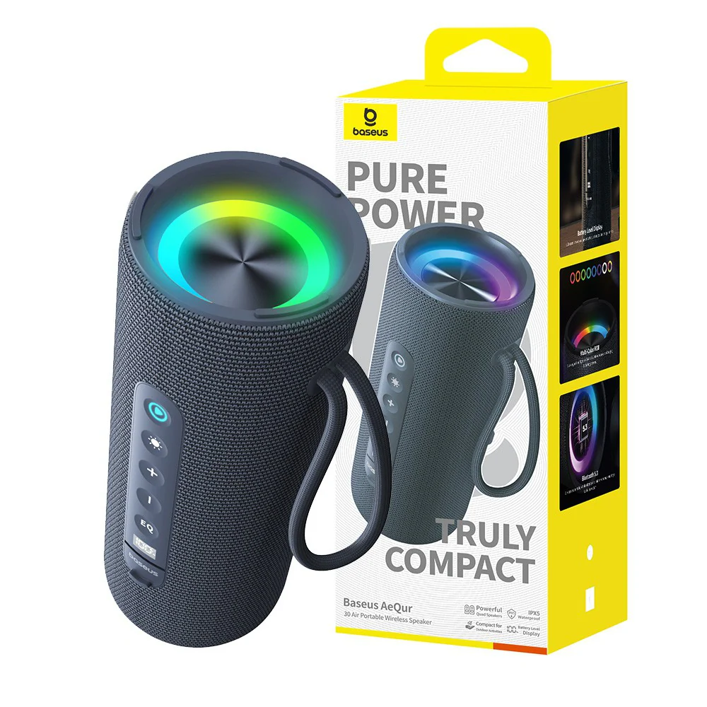 Baseus AeQur 30 Air Portable Wireless Speaker-Twilight Grey (A20072600826-00) - Image 10