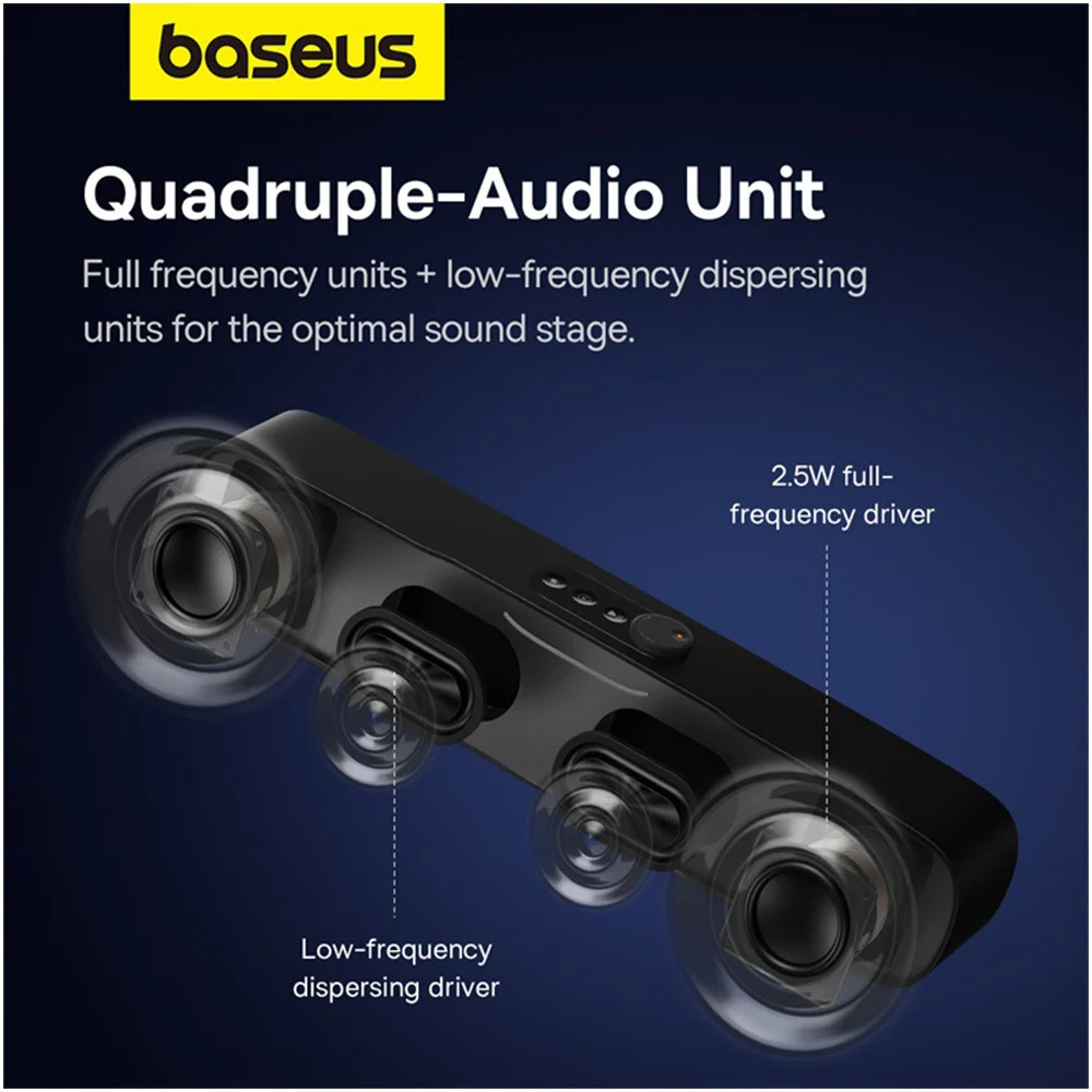 Baseus AeQur DS10 Mini Soundbar-Cluster Black - Image 5