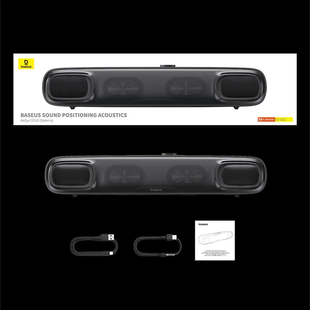 Baseus AeQur DS10 Mini Soundbar-Cluster Black - Image 9