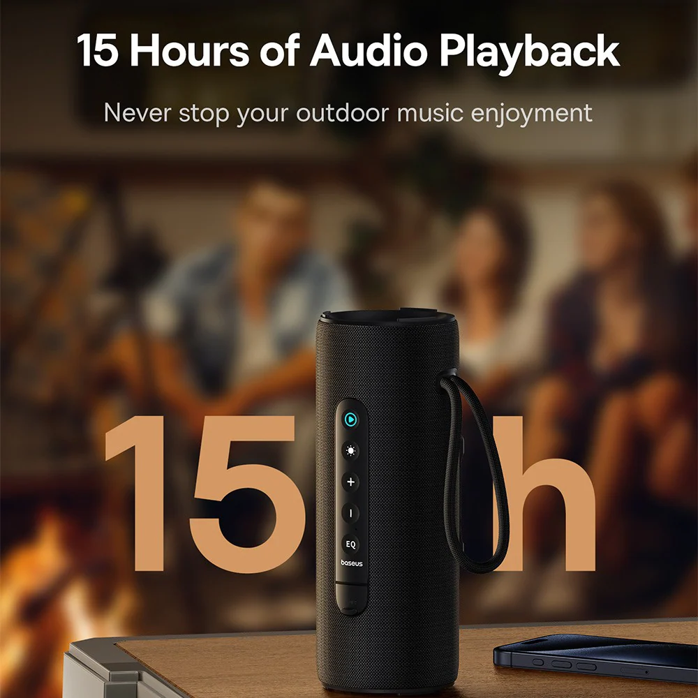 Baseus AeQur VO20 Portable Wireless Speaker-Cluster Black - Image 5