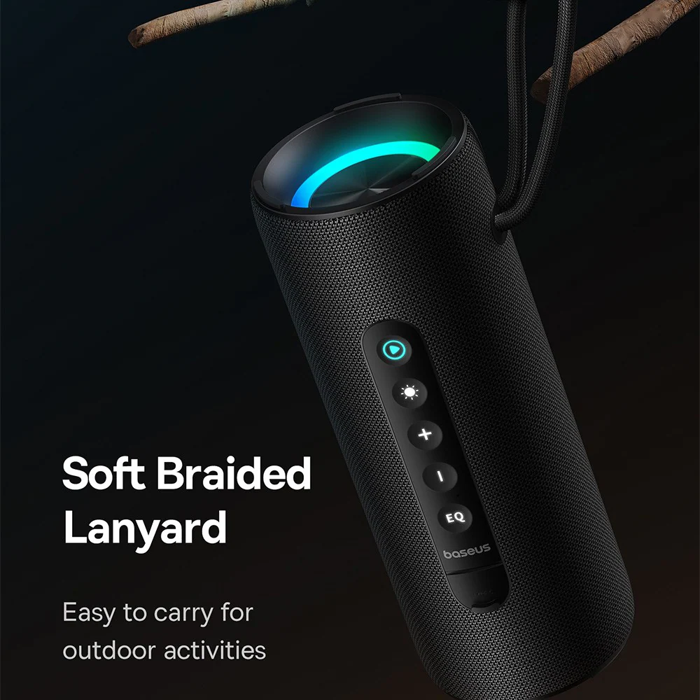 Baseus AeQur VO20 Portable Wireless Speaker-Cluster Black - Image 7